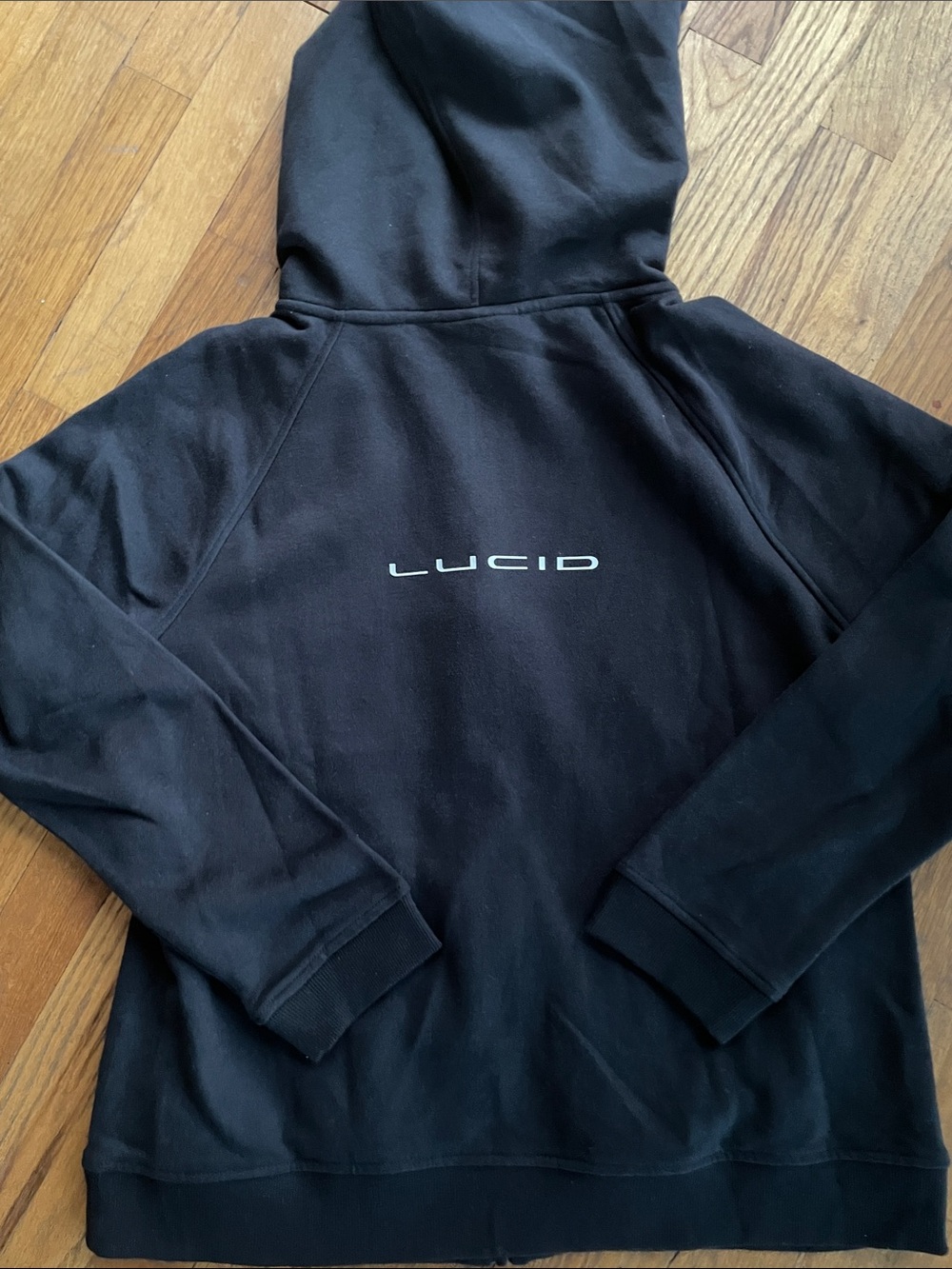 Women's Black Full-Zip Hooded Sweatshirt